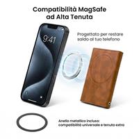 ETRES WALLET EASY IN PU LEATHER LIGHT BROWN CON BOTTONE