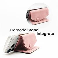 ETRES WALLET EASY IN PU LEATHER PINK CON BOTTONE