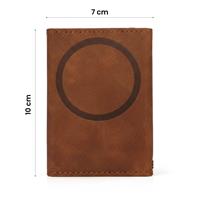 ETRES WALLET EASY IN PU LEATHER BROWN CON BOTTONE