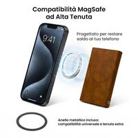ETRES WALLET EASY IN PU LEATHER BROWN CON BOTTONE