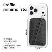 ETRES PORTA MONETE DESIGN RETTANGOLARE COMPATTO MAGSAFE BLACK