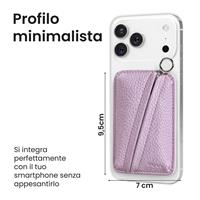 ETRES PORTA MONETE DESIGN RETTANGOLARE COMPATTO MAGSAFE PINK