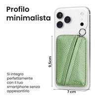ETRES PORTA MONETE DESIGN RETTANGOLARE COMPATTO MAGSAFE GREEN