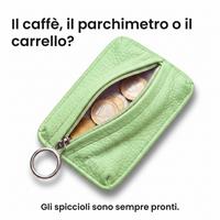 ETRES PORTA MONETE DESIGN RETTANGOLARE COMPATTO MAGSAFE GREEN
