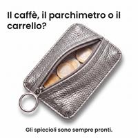 ETRES PORTA MONETE DESIGN RETTANGOLARE COMPATTO MAGSAFE SILVER