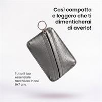 ETRES PORTA MONETE DESIGN RETTANGOLARE COMPATTO MAGSAFE SILVER