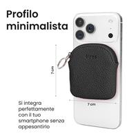 ETRES PORTA MONETE DESIGN MORBIDO COMPATTO CON MAGSAFE BLACK