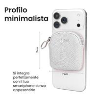 ETRES PORTA MONETE DESIGN MORBIDO COMPATTO CON MAGSAFE WHITE