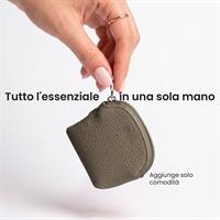 ETRES PORTA MONETE DESIGN MORBIDO COMPATTO CON MAGSAFE SILVER