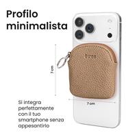 ETRES PORTA MONETE DESIGN MORBIDO COMPATTO CON MAGSAFE LHT BROWN