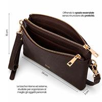 ETRES BORSA DONNA HANDBAG BROWN CON RFID E TAG NON INCLUSO