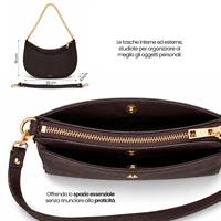 ETRES BORSA DONNA HANDBAG BROWN CON RFID E TAG NON INCLUSO