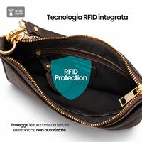 ETRES BORSA DONNA HANDBAG BROWN CON RFID E TAG NON INCLUSO