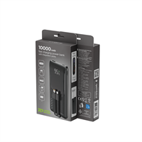 TECHMADE GEMBIRD POWER BANK RICARICA RAPIDA 20W 10000MAH NERO
