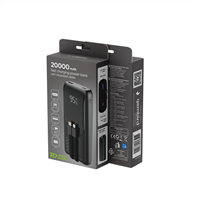 TECHMADE GEMBIRD POWER BANK RICARICA RAPIDA 20W 20000MAH NERO