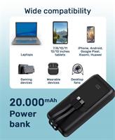 TECHMADE GEMBIRD POWER BANK RICARICA RAPIDA 20W 20000MAH NERO