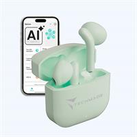 TECHMADE AURICOLARI SENZA FILO CON BOX DI RICARICA CON AI VERDI