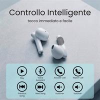 TECHMADE AURICOLARI SENZA FILO CON BOX DI RICARICA CON AI BIANCH