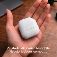 TECHMADE AURICOLARI SENZA FILO CON BOX DI RICARICA CON AI BIANCH