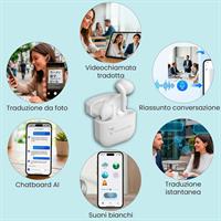 TECHMADE AURICOLARI SENZA FILO CON BOX DI RICARICA CON AI BIANCH