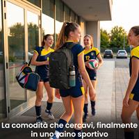 TECHMADE ZAINO SPORT STYLE (29x15x40 CM) NERO
