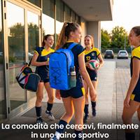 TECHMADE ZAINO SPORT STYLE (29x15x40 CM) BLU