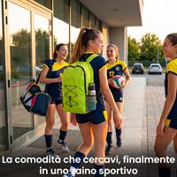 TECHMADE ZAINO SPORT STYLE (29x15x40 CM) VERDE