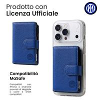 TECHMADE SMART WALLET SLIDE 7 CARTE CASE ALLUMINIO INTER BLU