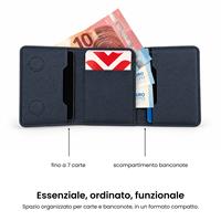 ETRES FLIP WALLET CON SCOMPARTO BANCONOTE BLU