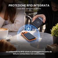 ETRES FLIP WALLET CON SCOMPARTO BANCONOTE BLU