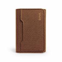 ETRES FLIP WALLET 7 CARTE CASE IN ALLUMINIO BROWN