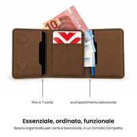 ETRES FLIP WALLET CON SCOMPARTO BANCONOTE BROWN