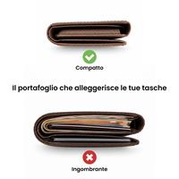 ETRES FLIP WALLET CON SCOMPARTO BANCONOTE BROWN