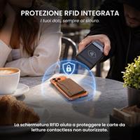 ETRES FLIP WALLET CON SCOMPARTO BANCONOTE BROWN