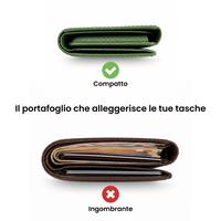 ETRES FLIP WALLET CON SCOMPARTO BANCONOTE GREEN
