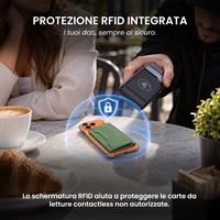 ETRES FLIP WALLET CON SCOMPARTO BANCONOTE GREEN