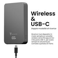 TECHMADE POWERBANK WIRELESS E USB-C 10000mAh | GREY