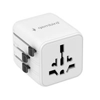 TECHMADE GEMBIRD ADATTATORE UNIVERSALE DA VIAGGIO BIANCO