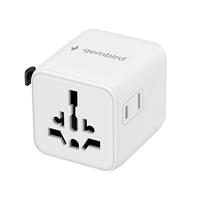 TECHMADE GEMBIRD ADATTATORE UNIVERSALE DA VIAGGIO BIANCO