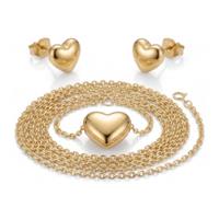 HEART Orecchini + Collana Gold | Stainless Steel 304