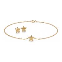STAR Orecchini + Collana Gold | Stainless Steel 304