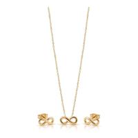 ENDLESS Orecchini + Collana Gold | Stainless Steel 304