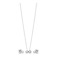ENDLESS Orecchini + Collana Silver | Stainless Steel 304