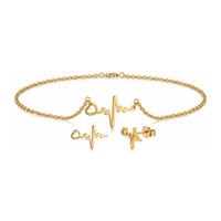 LOVE Orecchini + Collana Gold | Stainless Steel 304